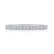 French Pavé Diamond Wedding Band - 2mm