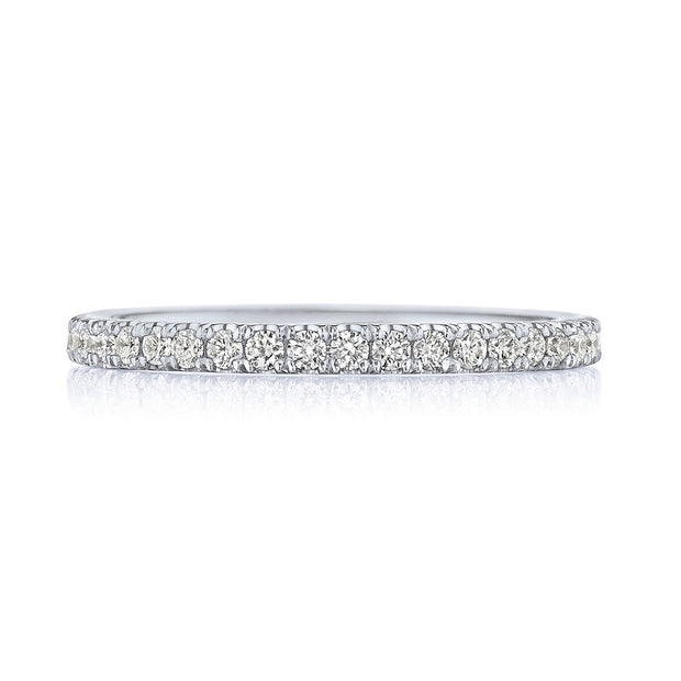 French Pavé Diamond Wedding Band - 2mm