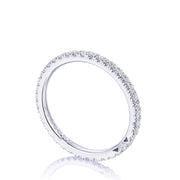 French Pavé Diamond Wedding Band - 2mm