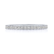 French Pavé Diamond Wedding Band - 2mm