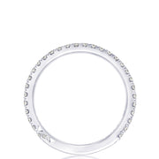 French Pavé Diamond Wedding Band - 2mm