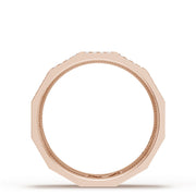 Diamond Faceted - Full Coverage Wedding Band in High Polish  - 6mm