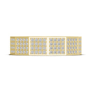 Diamond Faceted - Full Coverage Wedding Band in High Polish  - 6mm