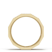 Diamond Faceted - Full Coverage Wedding Band in High Polish  - 6mm