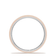 Classic Two-Tone Flat Wedding Band in Satin Finish