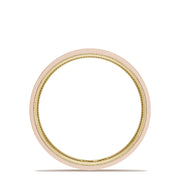 Classic Two-Tone Flat Wedding Band in Satin Finish