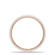 Classic Two-Tone Flat Wedding Band in Satin Finish