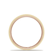 Classic Two-Tone Flat Wedding Band in Satin Finish