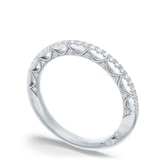 French Pavé Diamond Wedding Band