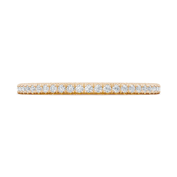 French Pavé Diamond Wedding Band