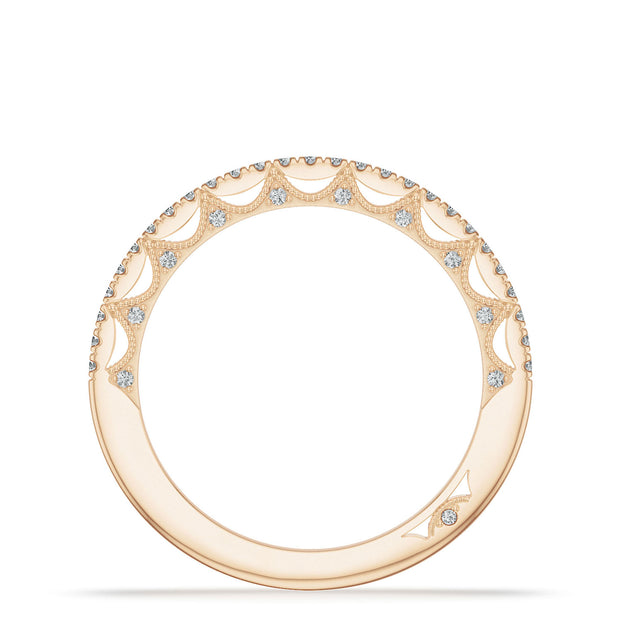 French Pavé Diamond Wedding Band