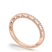 French Pavé Diamond Wedding Band