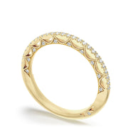 French Pavé Diamond Wedding Band