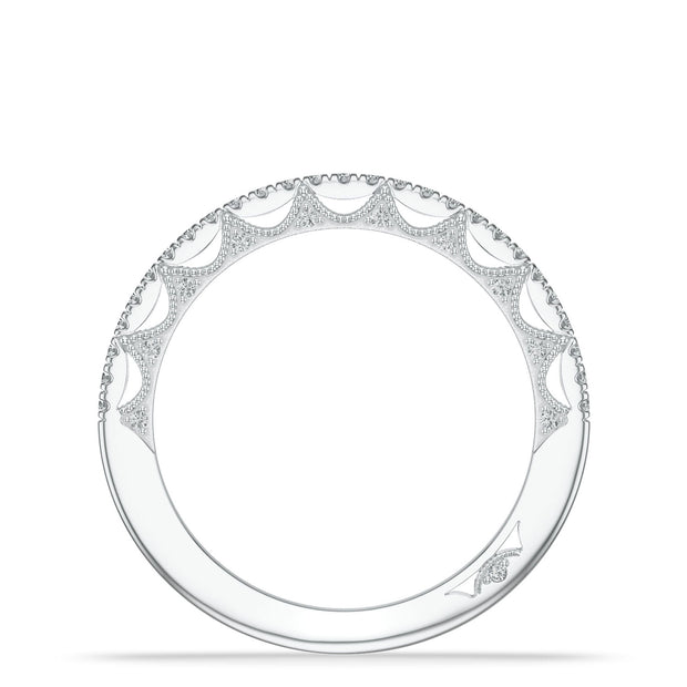 French Pavé Diamond Wedding Band