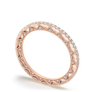 French Pavé Diamond Wedding Band