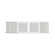 Diamond Faceted - Full Coverage Wedding Band in High Polish  - 6mm