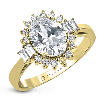 ZR2038 Engagement Ring in 14k Gold with Diamonds