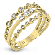 ZR1865 Right Hand Ring in 14k Gold with Diamonds