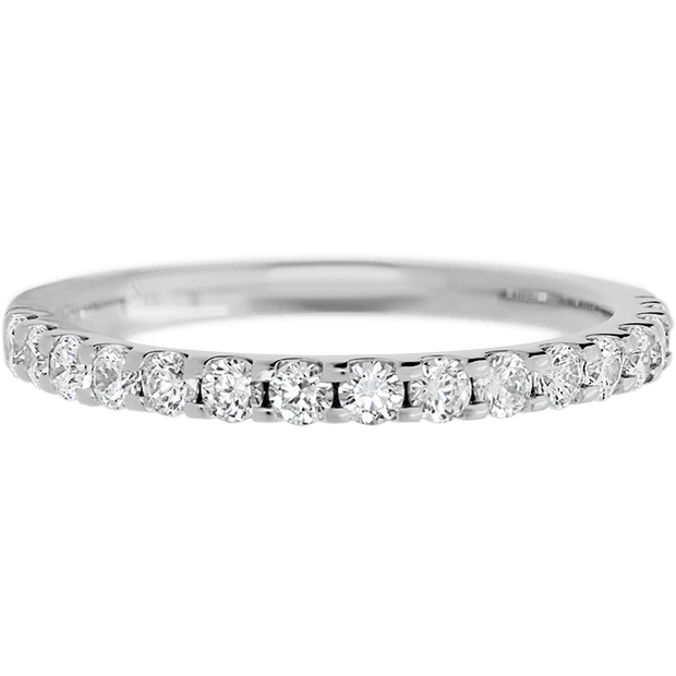 14K White Gold band with 15 Round Lab Grown Diamond (ST) having TCW-.45