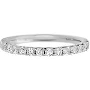 14K White Gold band with 15 Round Lab Grown Diamond (ST) having TCW-.45