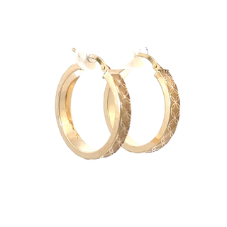 Laser Cut Floral Hoop Earrings