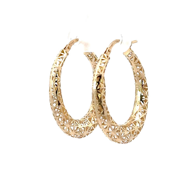 Filigree Lace Hoop Earrings