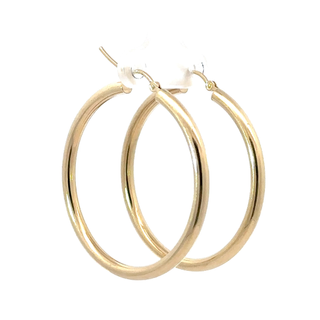 Classic Large 3mm Hoop Earrings