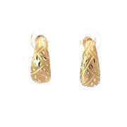 Laser Cut J-Hoop Huggie Earrings