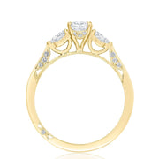 Oval 3-Stone Engagement Ring