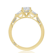 Emerald 3-Stone Engagement Ring