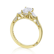 Emerald 3-Stone Engagement Ring