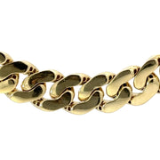 Yellow Gold Semi-Hollow Curb Chain
