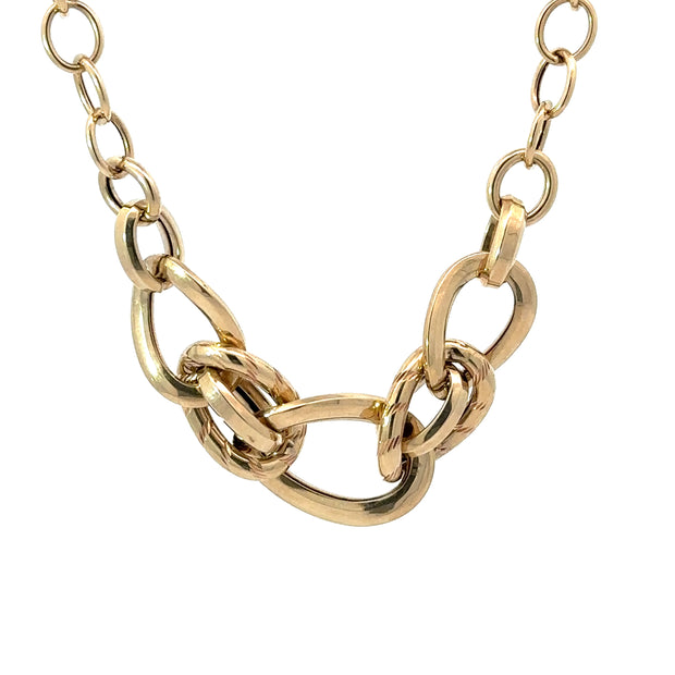 Fancy Link Yellow Gold Chain