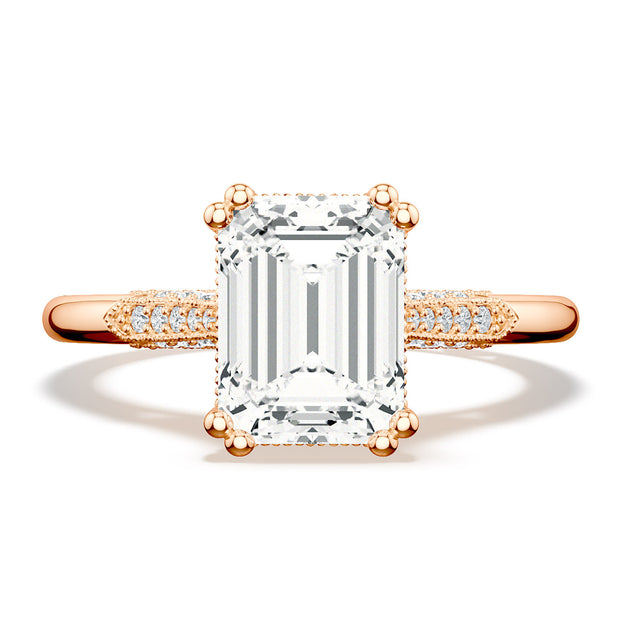 Emerald Solitaire Engagement Ring