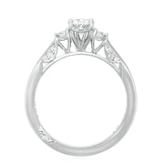 Oval 3-Stone Engagement Ring