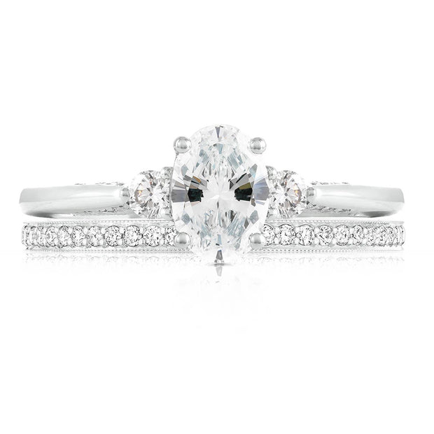 Oval 3-Stone Engagement Ring