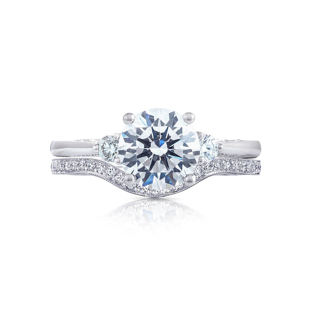 Simply Tacori Round Three-Stone Ring Mounting