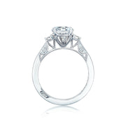 Simply Tacori Round Three-Stone Ring Mounting