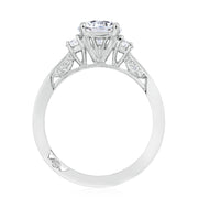 Round 3-Stone Engagement Ring