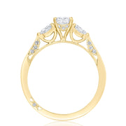 Oval 3-Stone Engagement Ring