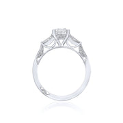 Simply Tacori Emerald Cut Three Stone Engagement Ring Setting