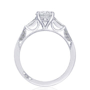 Oval 3-Stone Engagement Ring