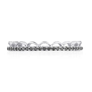 Crescent Crown Ring with Black Diamond