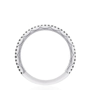 Crescent Crown Ring with Black Diamond