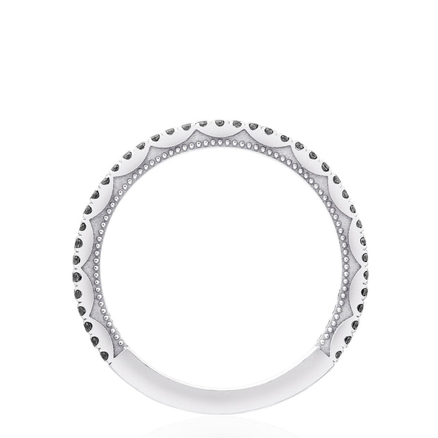 Crescent Crown Ring with Black Diamond