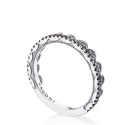 Crescent Crown Ring with Black Diamond