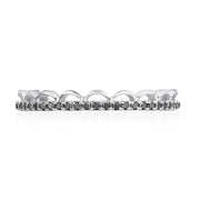 Crescent Crown Ring with Black Diamond