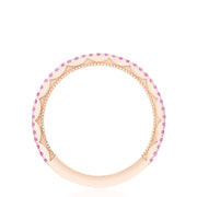 Crescent Crown Ring with Pink Sapphire