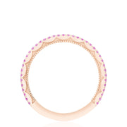 Crescent Crown Ring with Pink Sapphire