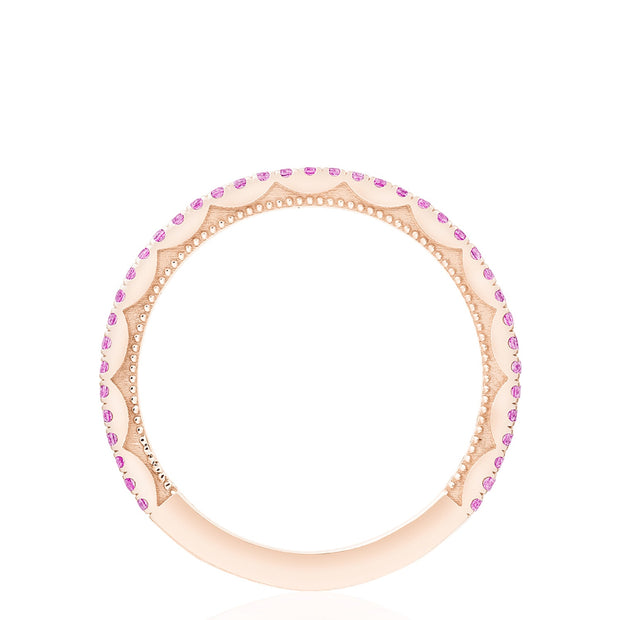 Crescent Crown Ring with Pink Sapphire